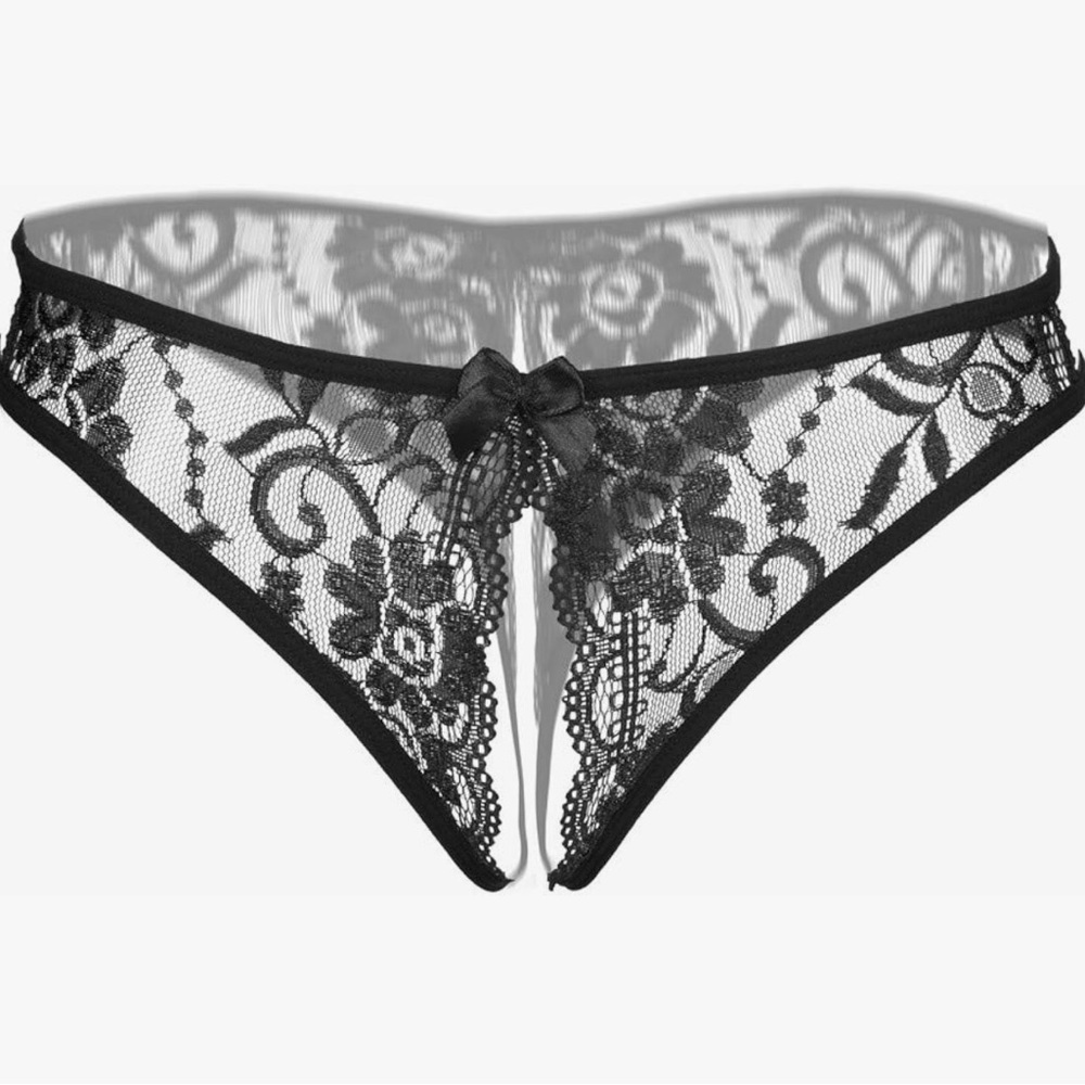 NWOT black lace panties